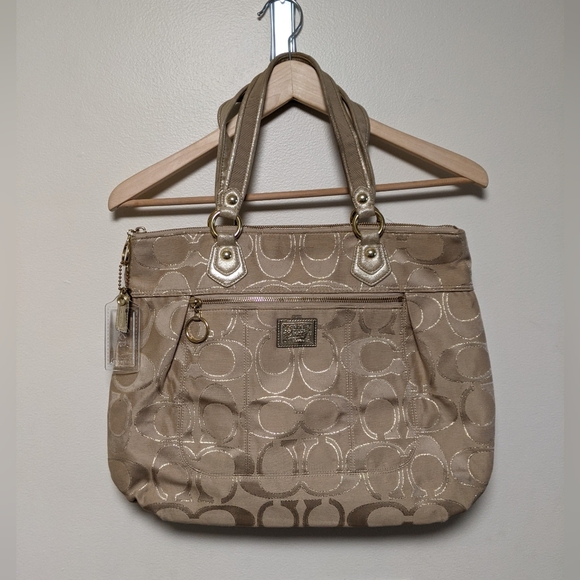 Coach Signature Metallic Gold Tote Bag | Style D1120-17890 - Picture 1 of 8